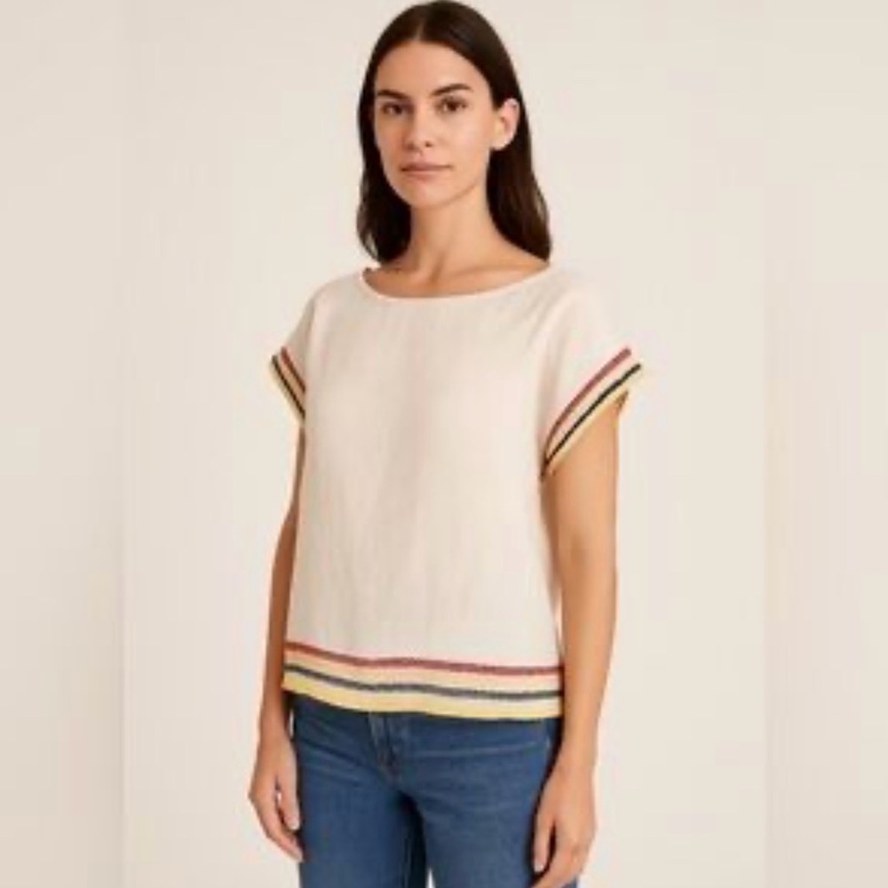 C&C California linen boxy top